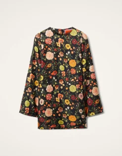 La DoubleJ Vestiti<Mini Supreme Swing DressBotticelli Black in Silk Twill