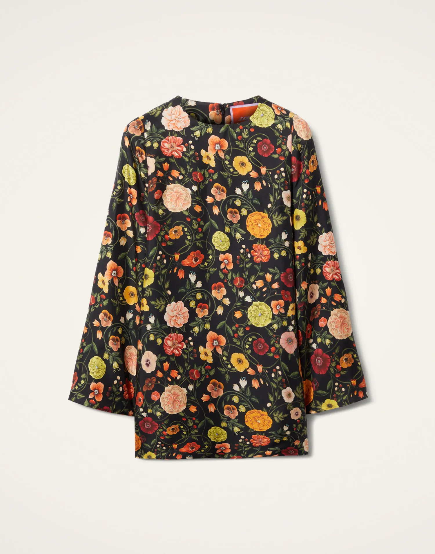 La DoubleJ Vestiti<Mini Supreme Swing DressBotticelli Black in Silk Twill