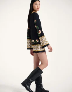 La DoubleJ Vestiti<Mini Supreme Swing DressDazed Plac&eacute;e Black in Sable