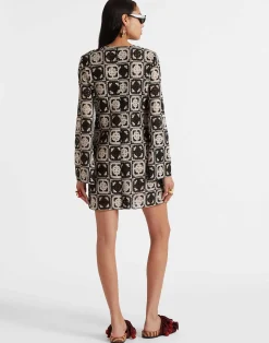 La DoubleJ Vestiti<Mini Supreme Swing DressMini Tiles Black in Macram&eacute;