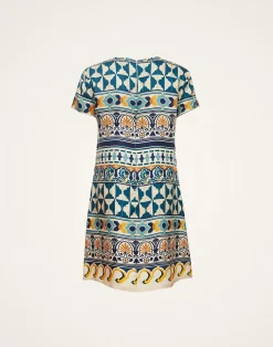 La DoubleJ Vestiti<Mini Swing DressCasareale Small Placèe Cream in Silk Twill