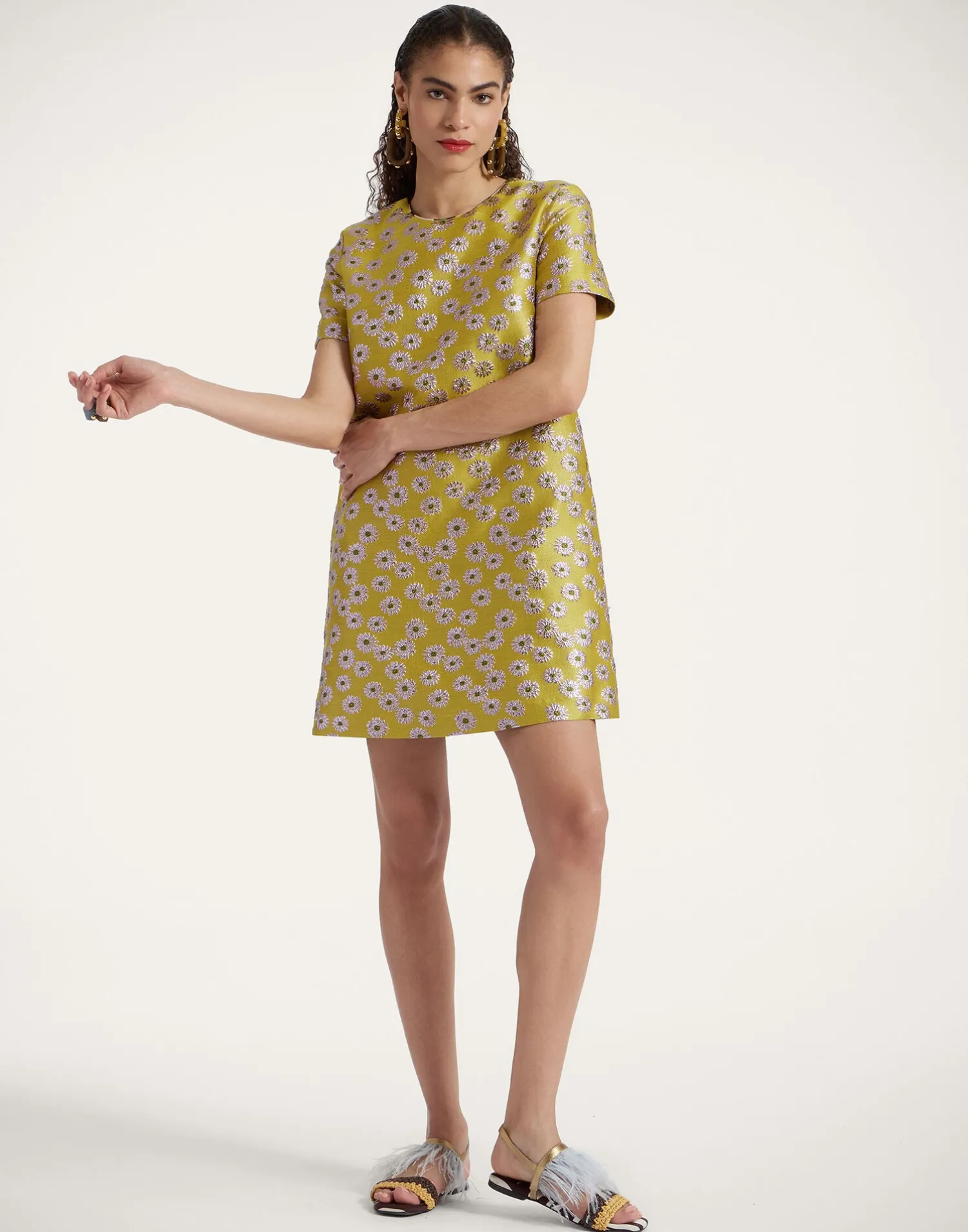 La DoubleJ Party Dressing<Mini Swing DressMargarita in Jacquard