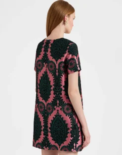 La DoubleJ Vestiti<Mini Swing DressOltrarno Pink in Jacquard