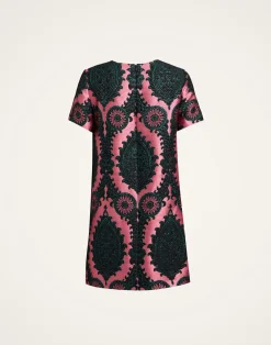 La DoubleJ Vestiti<Mini Swing DressOltrarno Pink in Jacquard
