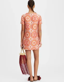 La DoubleJ Party Dressing<Mini Swing DressSun Orange in Jacquard