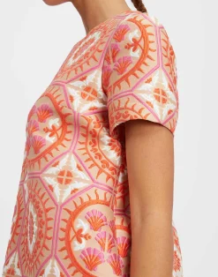 La DoubleJ Vestiti<Mini Swing DressSun Orange in Jacquard