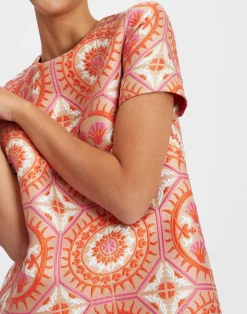 La DoubleJ Vestiti<Mini Swing DressSun Orange in Jacquard