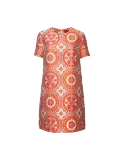 La DoubleJ Vestiti<Mini Swing DressSun Orange in Jacquard