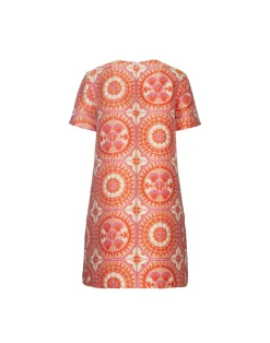 La DoubleJ Vestiti<Mini Swing DressSun Orange in Jacquard