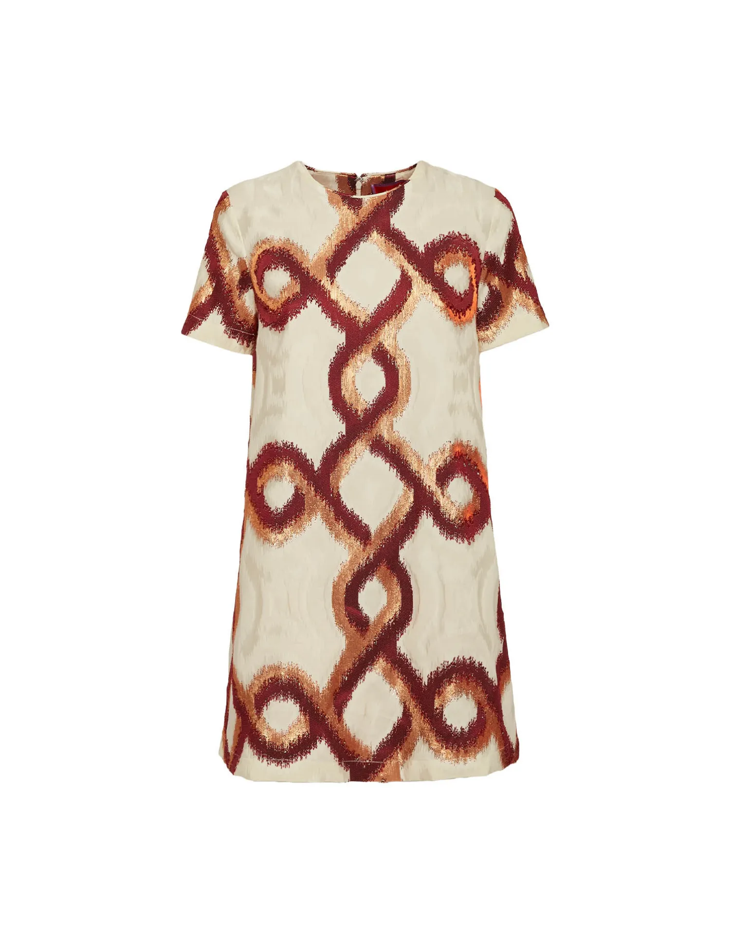 La DoubleJ Vestiti<Mini Swing DressTackle Burgundy in Jacquard