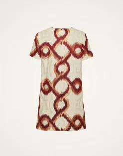 La DoubleJ Vestiti<Mini Swing DressTackle Burgundy in Jacquard