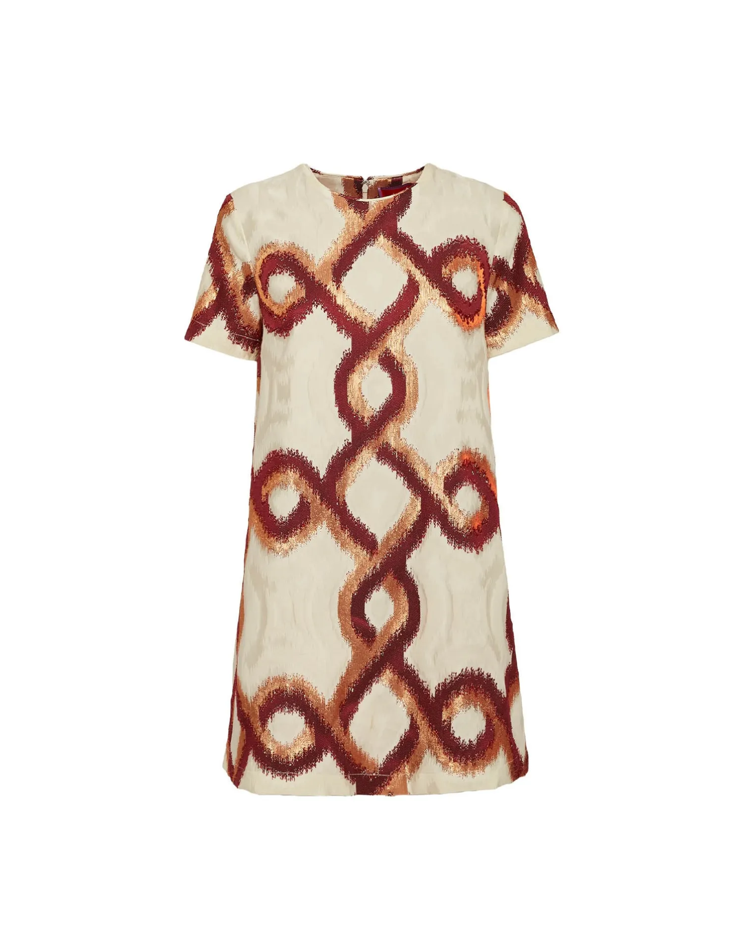 La DoubleJ Party Dressing<Mini Swing DressTackle Burgundy in Jacquard