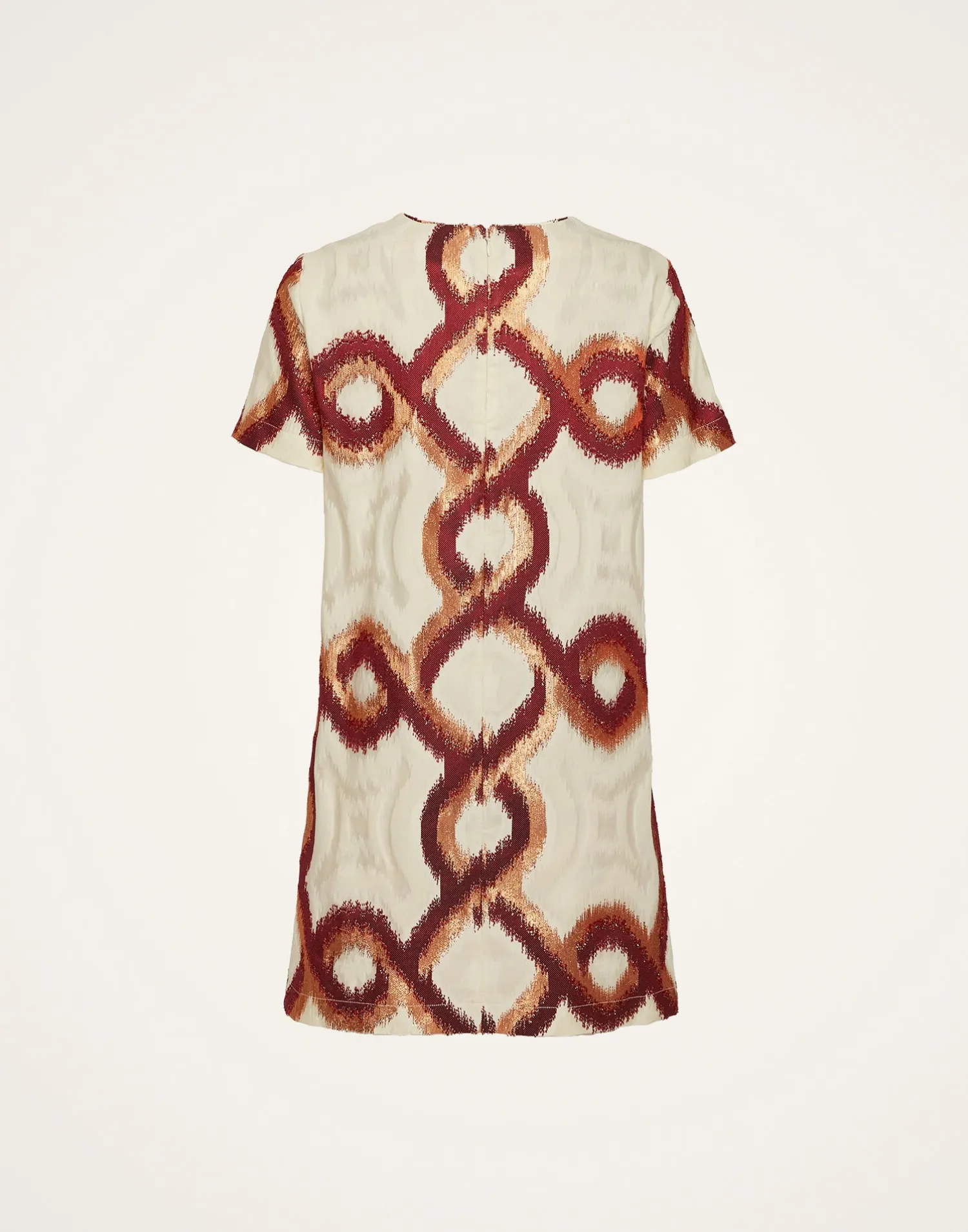 La DoubleJ Party Dressing<Mini Swing DressTackle Burgundy in Jacquard