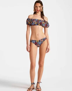 La DoubleJ Moda Mare<Mirage TopWhitsun Mini Blue in Piquet Lycra