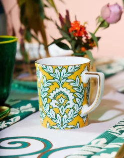 La DoubleJ Set Da Te E Caffe|Tavola<MugYellow Garland in Porcelain