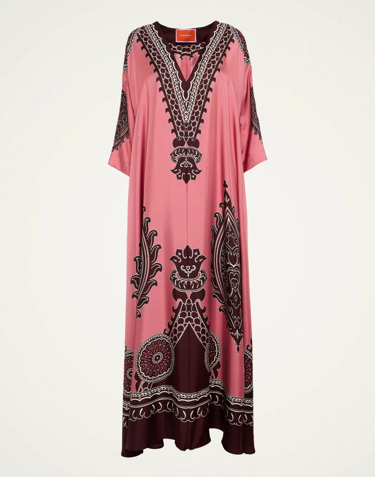 La DoubleJ Party Dressing<Muumuu DressOltrarno Placée Pink in Silk Twill