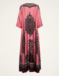 La DoubleJ Party Dressing<Muumuu DressOltrarno Placée Pink in Silk Twill
