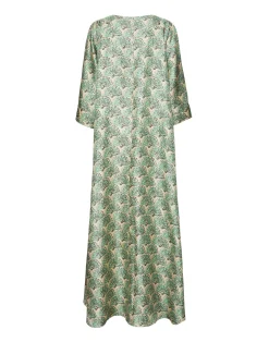 La DoubleJ Vestiti<Muumuu Dress Round NeckFans Mint in Silk Twill