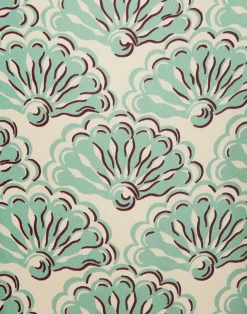 La DoubleJ Vestiti<Muumuu Dress Round NeckFans Mint in Silk Twill
