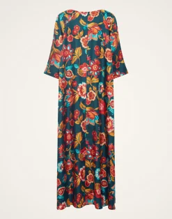 La DoubleJ Vestiti<Muumuu Dress Round NeckHottie Emerald in Silk Twill