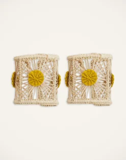 La DoubleJ Tovaglioli|Tessili<Napkin Rings Set Of 2Yellow in Iraca