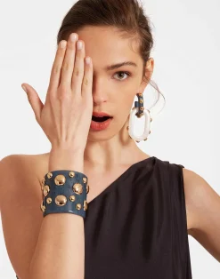 La DoubleJ Bijoux|Accessories<Nefertiti BangleSolid Teal in Acrylic Resin