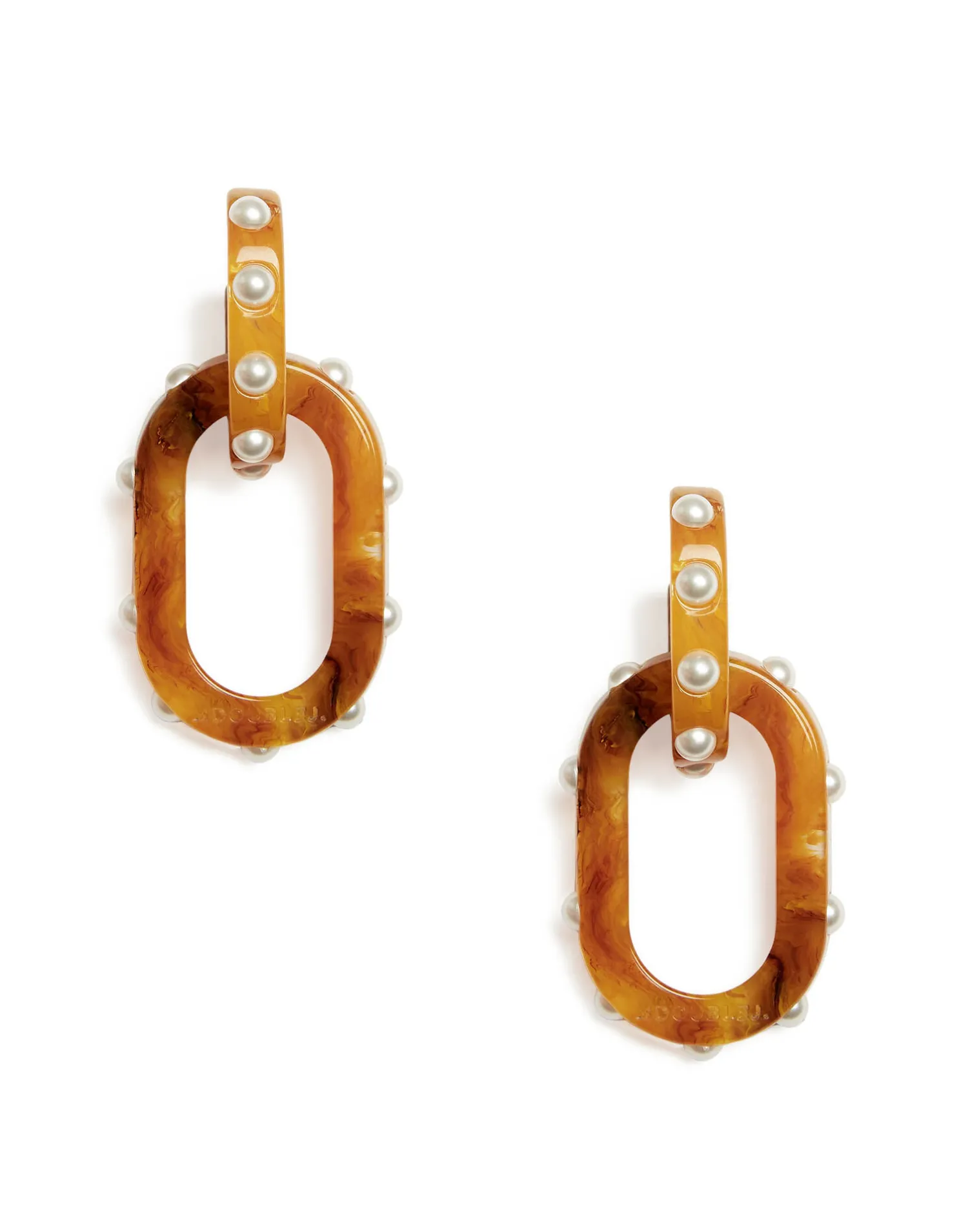 La DoubleJ Bijoux|Accessories<Nefertiti Double EarringsSolid Rust in Acrylic Resin