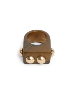 La DoubleJ Bijoux|Accessories<Nefertiti RingSolid Camouflage in Acrylic Resin