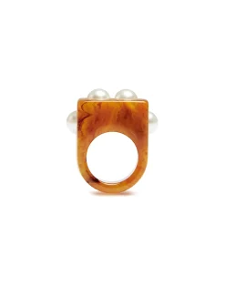 La DoubleJ Bijoux|Accessories<Nefertiti RingSolid Rust in Acrylic Resin