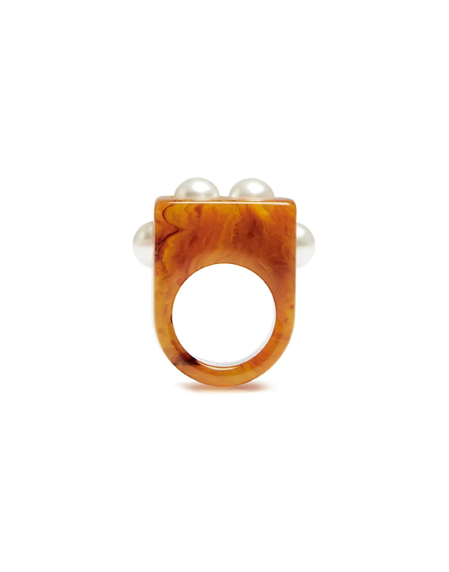 La DoubleJ Bijoux|Accessories<Nefertiti RingSolid Rust in Acrylic Resin