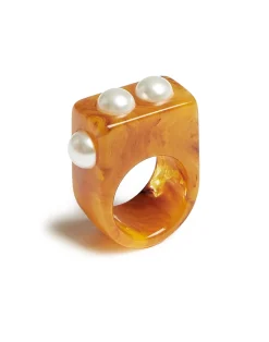 La DoubleJ Bijoux|Accessories<Nefertiti RingSolid Rust in Acrylic Resin