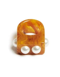 La DoubleJ Bijoux|Accessories<Nefertiti RingSolid Rust in Acrylic Resin
