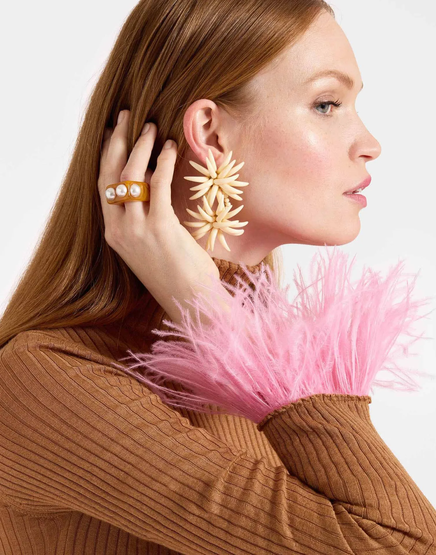 La DoubleJ Bijoux|Accessories<Nefertiti RingSolid Rust in Acrylic Resin