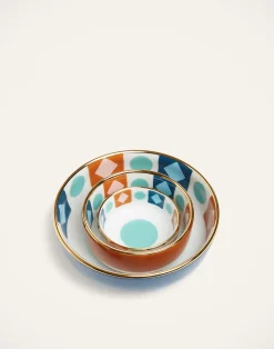 La DoubleJ Accessori Per La Tavola|Tavola<Nesting Bowls SetDiamond Dots in Porcelain