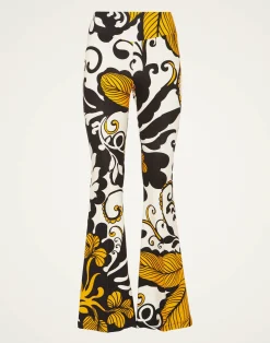 La DoubleJ Loungewear<New Meditation PantsMarea Black & White in Stretch Fleece