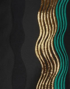 La DoubleJ Capispalla<Nile JacketThe Nile Black in Jacquard With Feathers