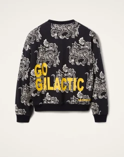 La DoubleJ Loungewear|Felpe E Magliette<Off Court SweatshirtCrazy Tigers Black & White in Jersey