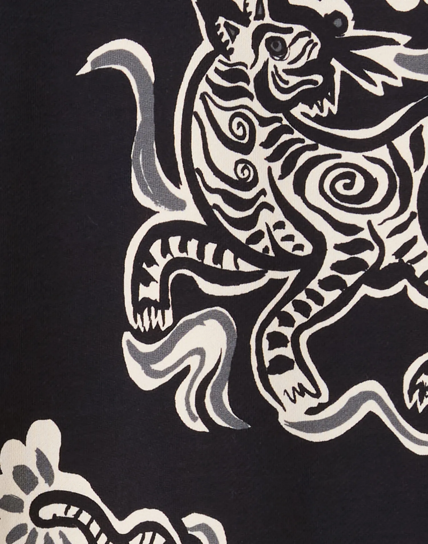 La DoubleJ Loungewear|Felpe E Magliette<Off Court SweatshirtCrazy Tigers Black & White in Jersey