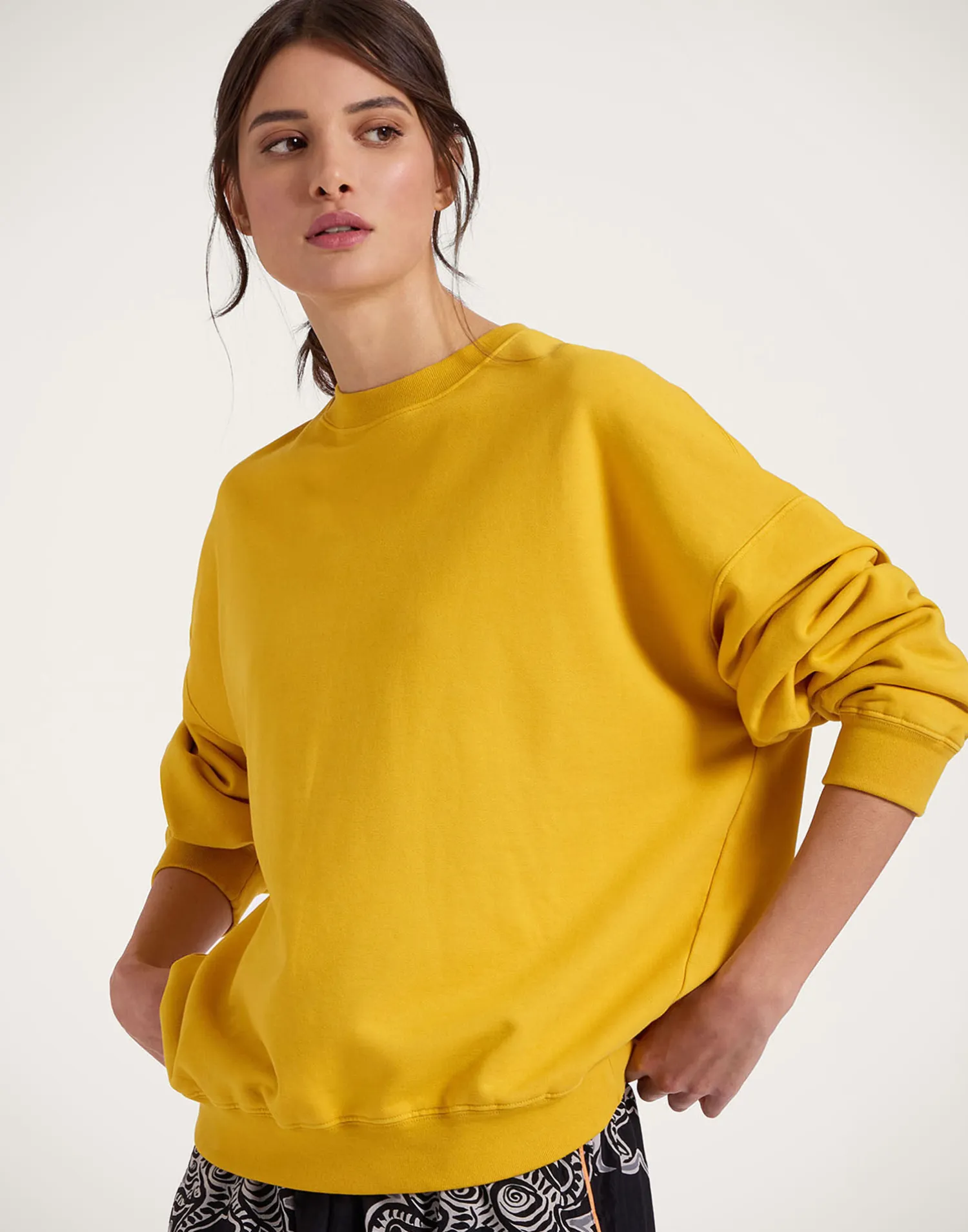 La DoubleJ Loungewear|Felpe E Magliette<Off Court SweatshirtSolid Dark Yellow in Jersey