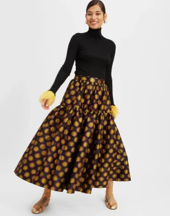 La DoubleJ Gonne<Oscar SkirtWinter Sun Black in Jacquard