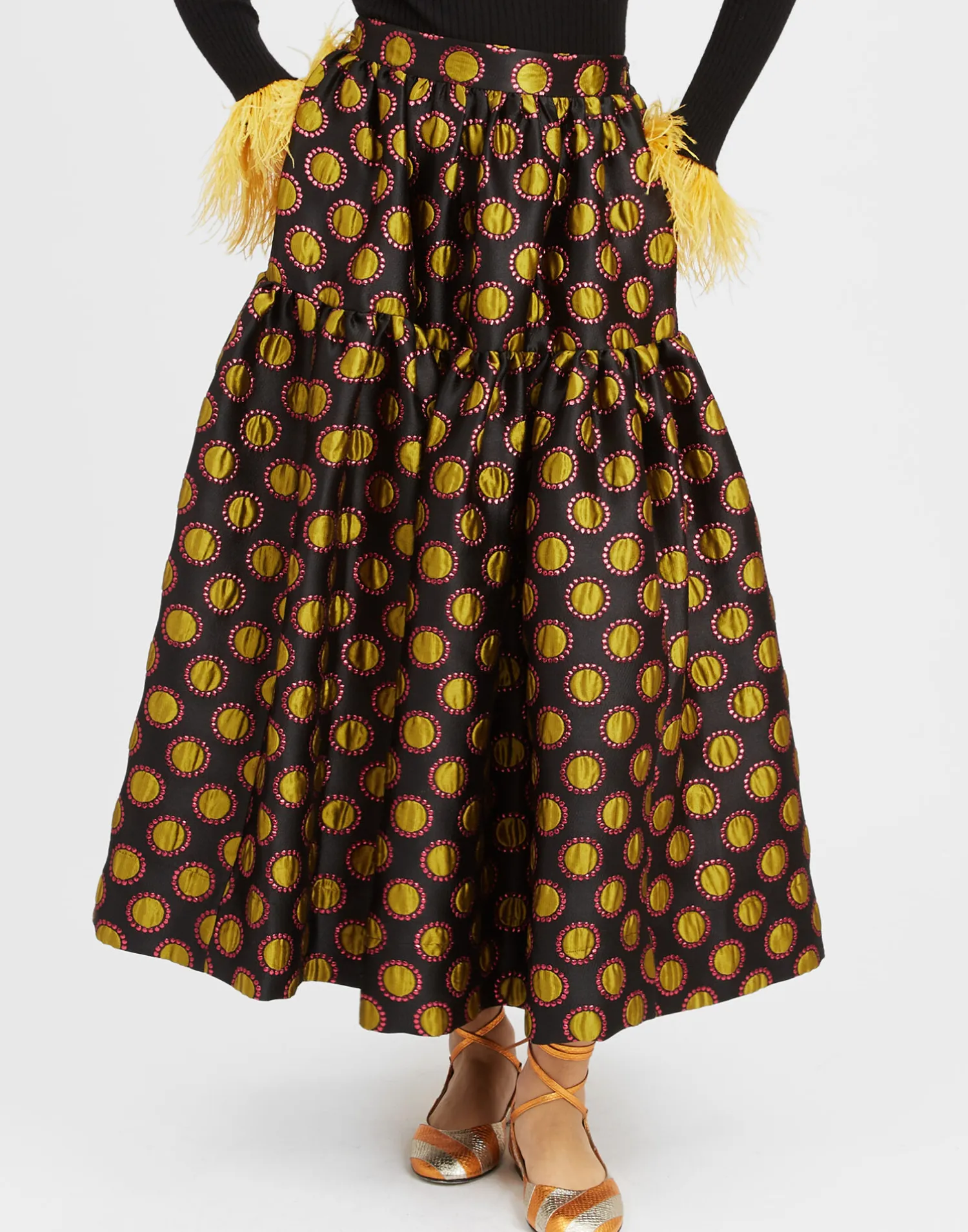 La DoubleJ Gonne<Oscar SkirtWinter Sun Black in Jacquard