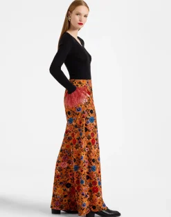 La DoubleJ Pantaloni E Shorts<Palazzo PantsBotticelli Rust in Velvet Stretch