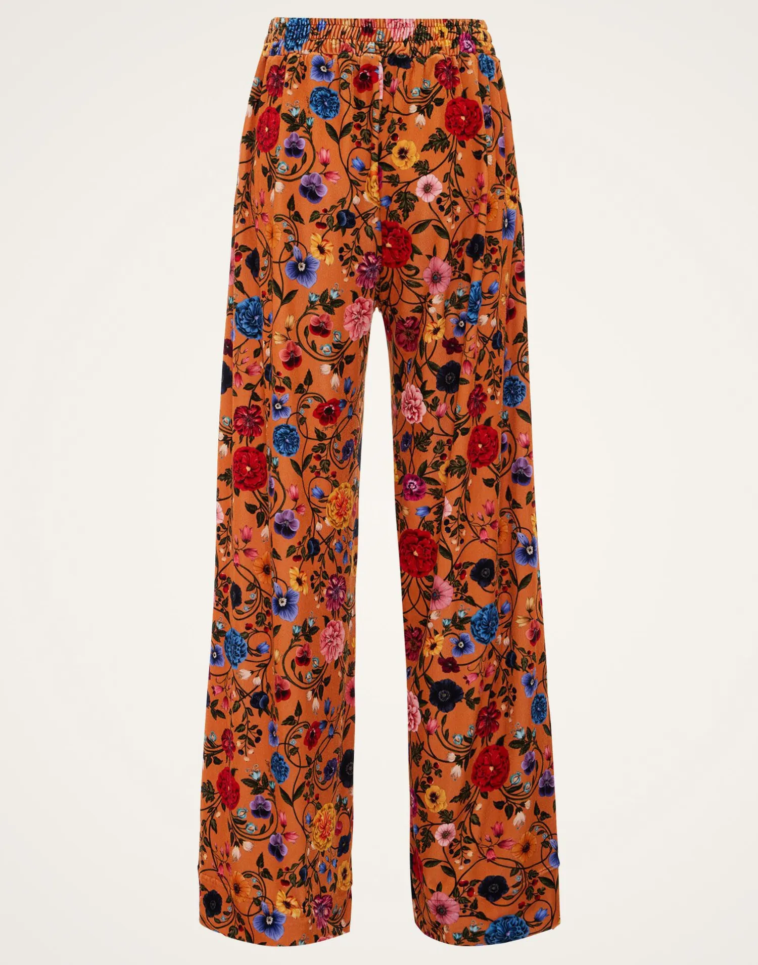 La DoubleJ Pantaloni E Shorts<Palazzo PantsBotticelli Rust in Velvet Stretch