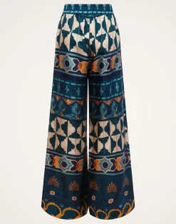La DoubleJ Pantaloni E Shorts<Palazzo PantsCasareale Placèe Emerald in Silk Twill