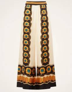 La DoubleJ Pantaloni E Shorts<Palazzo PantsDaisychain Plac&eacute;e Orange in Silk Twill
