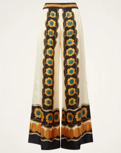 La DoubleJ Pantaloni E Shorts<Palazzo PantsDaisychain Plac&eacute;e Orange in Silk Twill