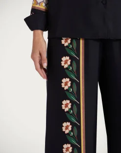 La DoubleJ Pantaloni E Shorts<Palazzo PantsDazed Placée Black in Silk Twill