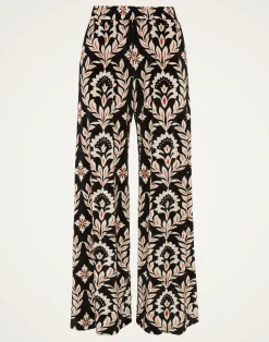 La DoubleJ Pantaloni E Shorts<Palazzo PantsGhirlanda Black in Velvet Stretch