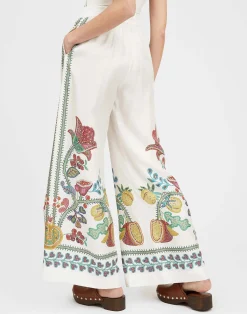 La DoubleJ Pantaloni E Shorts<Palazzo PantsGrenadilla Plac&eacute;e Off White in Silk Twill