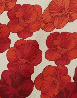La DoubleJ Pantaloni E Shorts<Palazzo PantsHaze Plac&egrave;e Red in Silk Twill